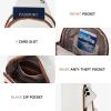 imageBOSTANTEN Sling Bag Cross Body Bag Trendy Leather Crossbody Purse Chest Bag with Adjustable Guitar Strap for TravelBeige