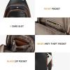 imageBOSTANTEN Sling Bag Cross Body Bag Trendy Leather Crossbody Purse Chest Bag with Adjustable Guitar Strap for TravelBlackbrown