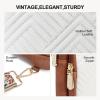 imageBOSTANTEN Sling Bag Quilted Crossbody Bags for Women Cross Body Purse Leather Fanny Pack with Adjustable Guitar StrapAbeige