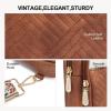 imageBOSTANTEN Sling Bag Quilted Crossbody Bags for Women Cross Body Purse Leather Fanny Pack with Adjustable Guitar StrapAtricolor Mix