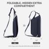 imageBOSTANTEN Sling Bag for Women Crossbody Bag Travel Cross Body Purse Large Fanny Waist Pack WaterResistantBlue