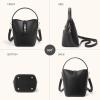 imageBOSTANTEN Small Bucket Bag for Women Crossbody Bags Trendy Vegan Leather Shoulder Purses Designer Ladies HandbagsBlack