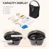 imageBOSTANTEN Small Bucket Bag for Women Crossbody Bags Trendy Vegan Leather Shoulder Purses Designer Ladies HandbagsBlack