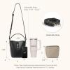 imageBOSTANTEN Small Bucket Bag for Women Crossbody Bags Trendy Vegan Leather Shoulder Purses Designer Ladies HandbagsBlack