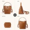 imageBOSTANTEN Small Bucket Bag for Women Crossbody Bags Trendy Vegan Leather Shoulder Purses Designer Ladies HandbagsBrown