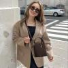 imageBOSTANTEN Small Bucket Bag for Women Crossbody Bags Trendy Vegan Leather Shoulder Purses Designer Ladies HandbagsCoffee