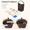 imageBOSTANTEN Small Bucket Bag for Women Crossbody Bags Trendy Vegan Leather Shoulder Purses Designer Ladies HandbagsCoffee