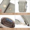 imageBOSTANTEN Small Crossbody Bags for Women Cell Phone Purse Leather Wallet Handbags with Card SlotsA06grey