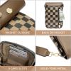 imageBOSTANTEN Small Crossbody Bags for Women Cell Phone Purse Leather Wallet Handbags with Card SlotsA08checkered Coffee