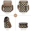 imageBOSTANTEN Small Crossbody Bags for Women Cell Phone Purse Leather Wallet Handbags with Card SlotsA08checkered Coffee