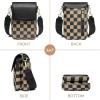 imageBOSTANTEN Small Crossbody Bags for Women Cell Phone Purse Leather Wallet Handbags with Card SlotsA09checkered Black With Coffee