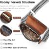 imageBOSTANTEN Small Crossbody Bags for Women Cell Phone Purse Leather Wallet Handbags with Card SlotsB01black With Balck