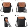 imageBOSTANTEN Small Crossbody Bags for Women Cell Phone Purse Leather Wallet Handbags with Card SlotsB01black With Balck