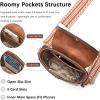 imageBOSTANTEN Small Crossbody Bags for Women Cell Phone Purse Leather Wallet Handbags with Card SlotsB01brown