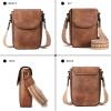imageBOSTANTEN Small Crossbody Bags for Women Cell Phone Purse Leather Wallet Handbags with Card SlotsB01brown