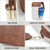 imageBOSTANTEN Small Crossbody Bags for Women Cell Phone Purse Leather Wallet Handbags with Card SlotsC01brown With Beige