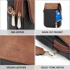 imageBOSTANTEN Small Crossbody Bags for Women Cell Phone Purse Leather Wallet Handbags with Card SlotsC01brown With Black