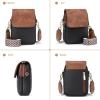 imageBOSTANTEN Small Crossbody Bags for Women Cell Phone Purse Leather Wallet Handbags with Card SlotsC01brown With Black