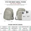 imageBOSTANTEN Small Crossbody Bags for Women Designer Zip Cell Phone Purse Shoulder Handbags Wallet with Card SlotsA09grey