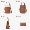 imageBOSTANTEN Small Crossbody Bags for Women Designer Zip Cell Phone Purse Shoulder Handbags Wallet with Card SlotsCbeige With Brown