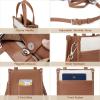 imageBOSTANTEN Small Crossbody Bags for Women Designer Zip Cell Phone Purse Shoulder Handbags Wallet with Card SlotsCbeige With Brown