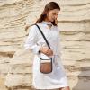 imageBOSTANTEN Small Crossbody Bags for Women Designer Zip Cell Phone Purse Shoulder Handbags Wallet with Card SlotsCblack With Brown With Beige