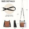 imageBOSTANTEN Small Crossbody Bags for Women Designer Zip Cell Phone Purse Shoulder Handbags Wallet with Card SlotsCblack With Brown With Beige