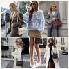 imageBOSTANTEN Small Crossbody Bags for Women Trendy Top Handle Shoulder Purse Vegan Leather Handbags with FlapBlack