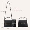 imageBOSTANTEN Small Crossbody Bags for Women Trendy Top Handle Shoulder Purse Vegan Leather Handbags with FlapBlack