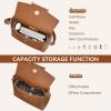 imageBOSTANTEN Small Crossbody Bags for Women Trendy Top Handle Shoulder Purse Vegan Leather Handbags with FlapBrown