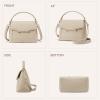 imageBOSTANTEN Small Crossbody Bags for Women Trendy Top Handle Shoulder Purse Vegan Leather Handbags with FlapNude