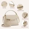 imageBOSTANTEN Small Crossbody Bags for Women Trendy Top Handle Shoulder Purse Vegan Leather Handbags with FlapNude