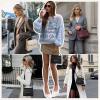 imageBOSTANTEN Small Crossbody Bags for Women Trendy Top Handle Shoulder Purse Vegan Leather Handbags with FlapNude