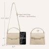 imageBOSTANTEN Small Crossbody Bags for Women Trendy Top Handle Shoulder Purse Vegan Leather Handbags with FlapNude