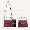 imageBOSTANTEN Small Crossbody Bags for Women Trendy Top Handle Shoulder Purse Vegan Leather Handbags with FlapWine Red