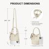 imageBOSTANTEN Small Crossbody Bags for Women Vegan Leather Mini Bucket Handbag Removable Shoulder StrapBeige