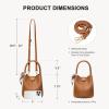 imageBOSTANTEN Small Crossbody Bags for Women Vegan Leather Mini Bucket Handbag Removable Shoulder StrapBrown