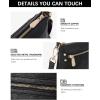 imageBOSTANTEN Small Crossbody Purse Leather Wristlet Purses for Women with Zipper Pocket Casual Clutch BagsAblackwide Bottom