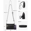 imageBOSTANTEN Small Crossbody Purse Leather Wristlet Purses for Women with Zipper Pocket Casual Clutch BagsAblackwide Bottom