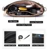 imageBOSTANTEN Small Crossbody Purse Leather Wristlet Purses for Women with Zipper Pocket Casual Clutch BagsAblackwide Bottom