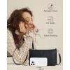 imageBOSTANTEN Small Crossbody Purse Leather Wristlet Purses for Women with Zipper Pocket Casual Clutch BagsBablack