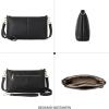imageBOSTANTEN Small Crossbody Purse Leather Wristlet Purses for Women with Zipper Pocket Casual Clutch BagsBablack
