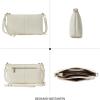 imageBOSTANTEN Small Crossbody Purse Leather Wristlet Purses for Women with Zipper Pocket Casual Clutch BagsBwhite