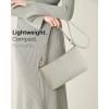 imageBOSTANTEN Small Crossbody Purse Leather Wristlet Purses for Women with Zipper Pocket Casual Clutch BagsBwhite