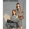 imageBOSTANTEN Small Crossbody Purse Leather Wristlet Purses for Women with Zipper Pocket Casual Clutch BagsBwhite
