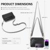 imageBOSTANTEN Small Crossbody Purse for Women Triple Zip Cell Phone Leather Handbag with Colored Shoulder StrapBlack