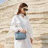 imageBOSTANTEN Small Crossbody Purse for Women Triple Zip Cell Phone Leather Handbag with Colored Shoulder StrapLight Blue