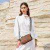 imageBOSTANTEN Small Crossbody Purse for Women Triple Zip Cell Phone Leather Handbag with Colored Shoulder StrapP04brown With Black