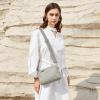 imageBOSTANTEN Small Crossbody Purse for Women Triple Zip Cell Phone Leather Handbag with Colored Shoulder StrapP05grey