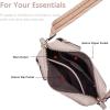 imageBOSTANTEN Small Crossbody Purse for Women Triple Zip Cell Phone Leather Handbag with Colored Shoulder StrapPink